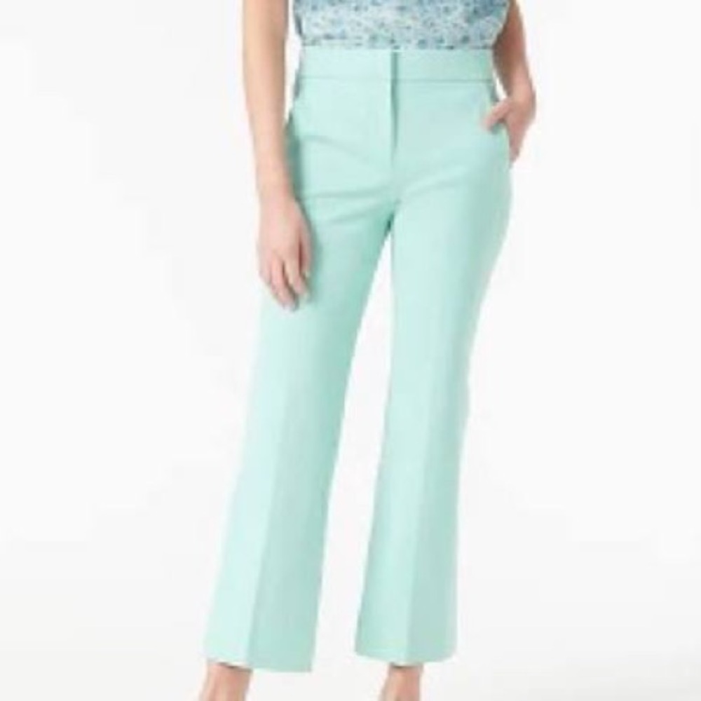 JCrew Hayden kickout crop pants in aqua